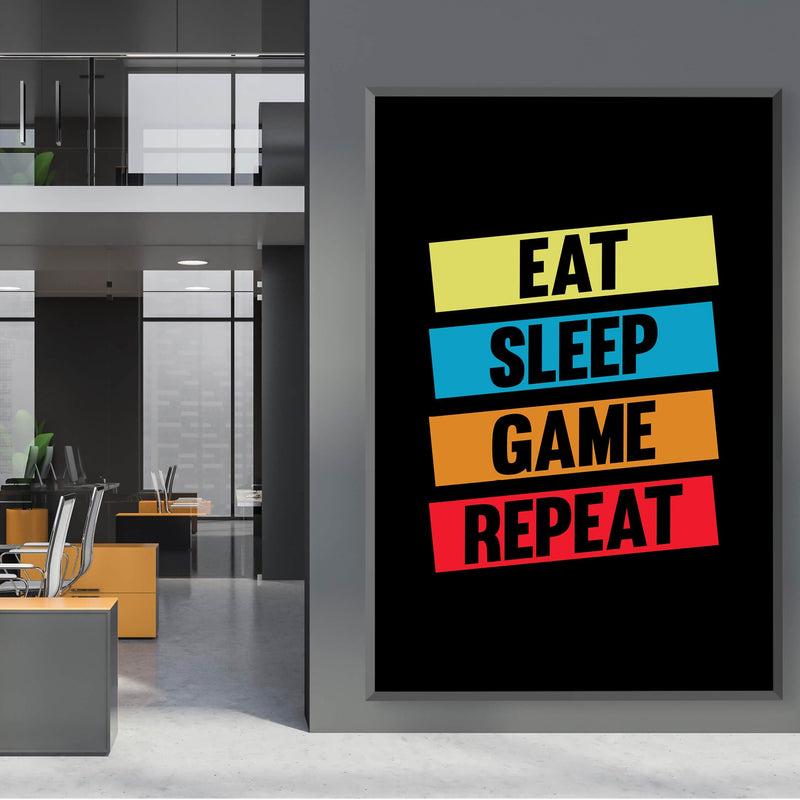 Eat Sleep Game Canvas