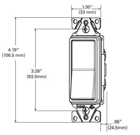 Eaton 7501W Single Pole Decorator Switch