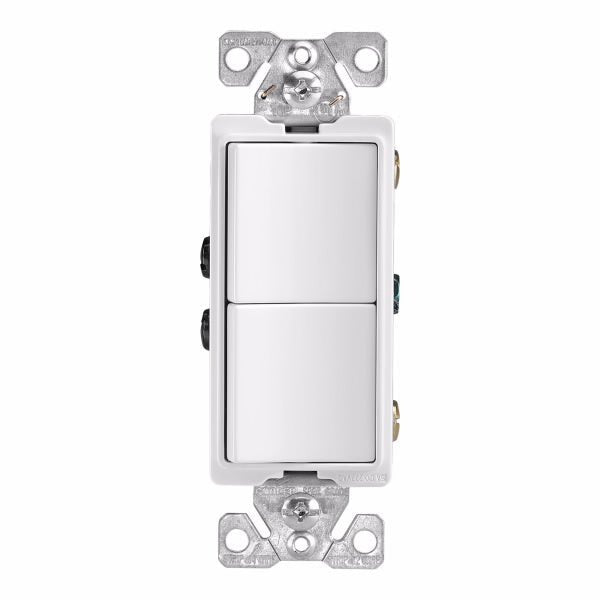 Eaton 7728W Duplex Combination Decorator Switch