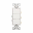 Eaton 7729W Triplex Combination Decorator Switch