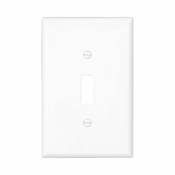 Eaton PJ1 Single Gang Toggle Wallplate White/Black