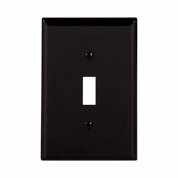 Eaton PJ1 Single Gang Toggle Wallplate White/Black