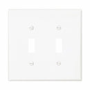 Eaton PJ2 Two Gang Toggle Wallplate White/Black