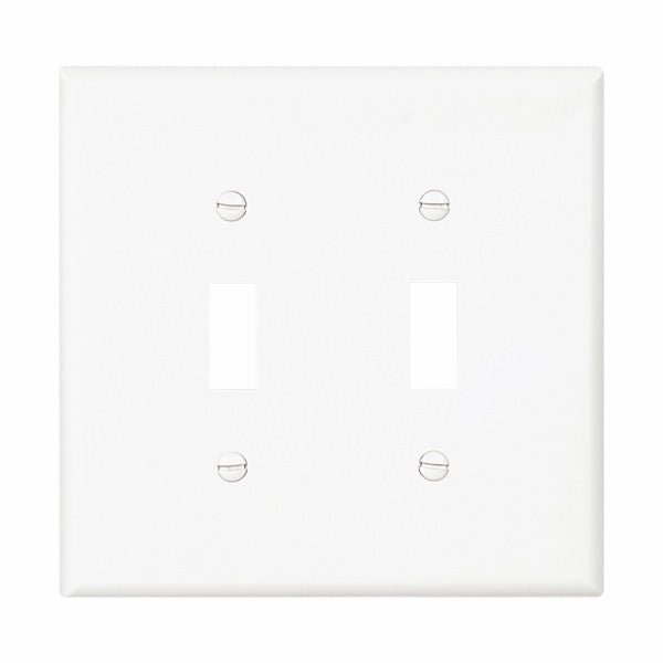 Eaton PJ2 Two Gang Toggle Wallplate White/Black