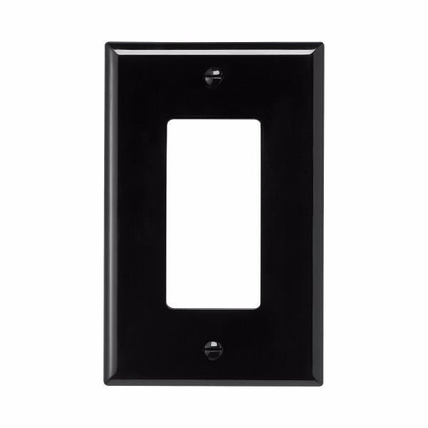 Eaton PJ26 Single Gang Decorator Wallplate White/Black