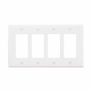 Eaton PJ264 Four Gang Decorator Wallplate White/Black