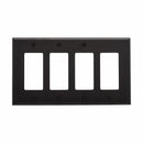 Eaton PJ264 Four Gang Decorator Wallplate White/Black