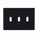 Eaton PJ3 Three Gang Toggle Wallplate White/Black