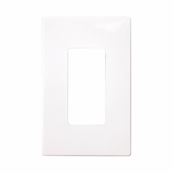 Eaton PJS26 Single Gang Decorator Screwless Wallplate White/Black