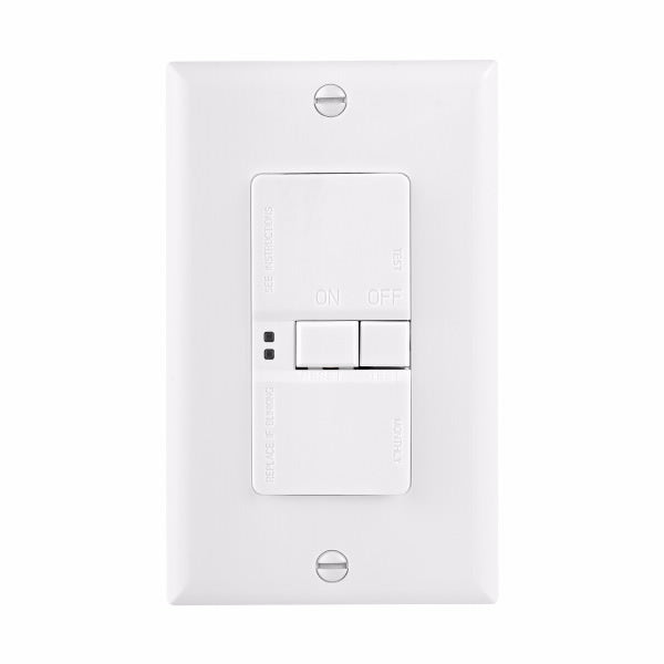 Eaton SGFD20W Blank Face GCFI Self-Test Duplex Receptacle