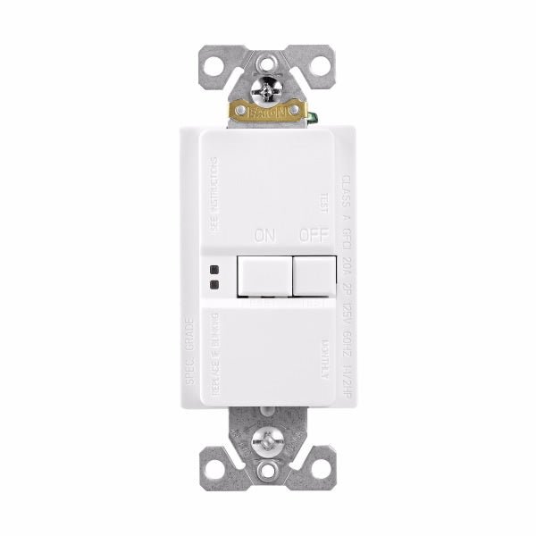 Eaton SGFD20W Blank Face GCFI Self-Test Duplex Receptacle