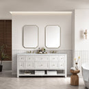 James Martin Breckenridge 72" Double Bathroom Vanity, Bright White