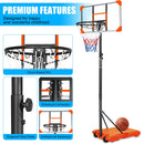 Kids Basketball Hoop Adjustable 5.6-7ft with Wheels