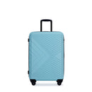 3 Piece Luggage Sets ABS Lightweight Suitcase with Two Hooks, Spinner Wheels, TSA Lock, (20/24/28) Green