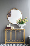 Classic Design Mirror With Baroque Inspired Frame For Bathroom, Entryway Console Lean Against Wall by Unique Piece Furniture