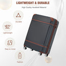 20 IN Luggage 1 Piece with TSA lock, Lightweight Suitcase Spinner Wheels,Carry on Vintage Luggage,Black