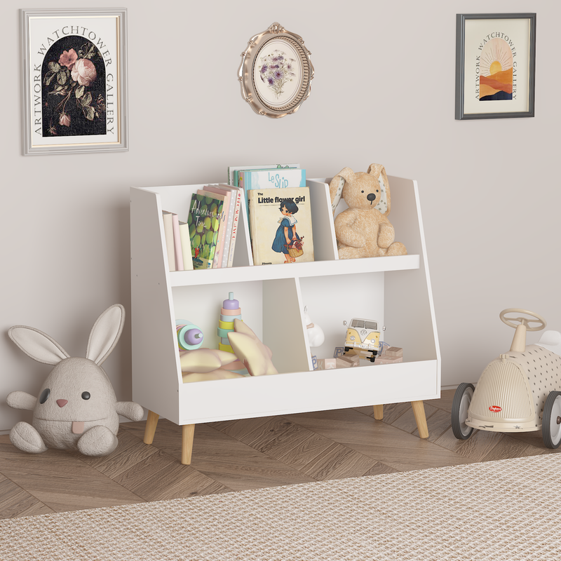 Walker Edison | Kids Bookshelf and Toy Organizer