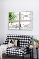 Rectangular Wooden Wall Mirror With Antique Frame, Vertical Or Horizontal Home Decor For Living Room (Set of 2) by HouseOfZazla