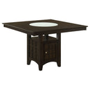 Tolland - Counter Height Dining Table With Storage Pedestal - Cappuccino by HouseOfZazla