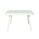 Mariano Steel Loveseat and Table, Off White & Grey by HouseOfZazla