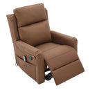 Manual Recliner Swivel Rocking Chair With 8-Point Massage and Heating
