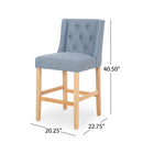 Vienna Contemporary Fabric Tufted & Wingback Counter Stools (Set of 2) by HouseOfZazla