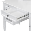 Elegant Makeup Vanity Desk With Adjustable Mirror And Storage And Construction - White by HouseOfZazla
