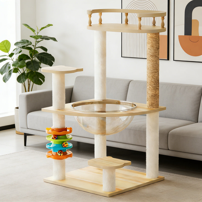 32.2" Modern Cat Tower for Indoor Cats, photo 6 of 7