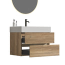 Grace 30 Rough Oak Wall-Mounted Bathroom Vanity by HouseOfZazla