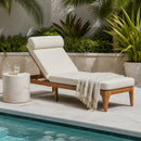 TOPMAX Acacia Wood Chaise Lounge by HouseOfZazla
