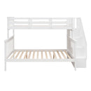 Stairway Bunk Bed With Storage And Guard Rail For Bedroom by Unique Piece Furniture