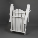 Folding Adirondack Chair with Dual Cup Holder - White