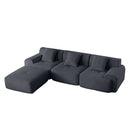 L Shaped Modular Sectional Sofa And Movable Ottoman by Unique Piece Furniture