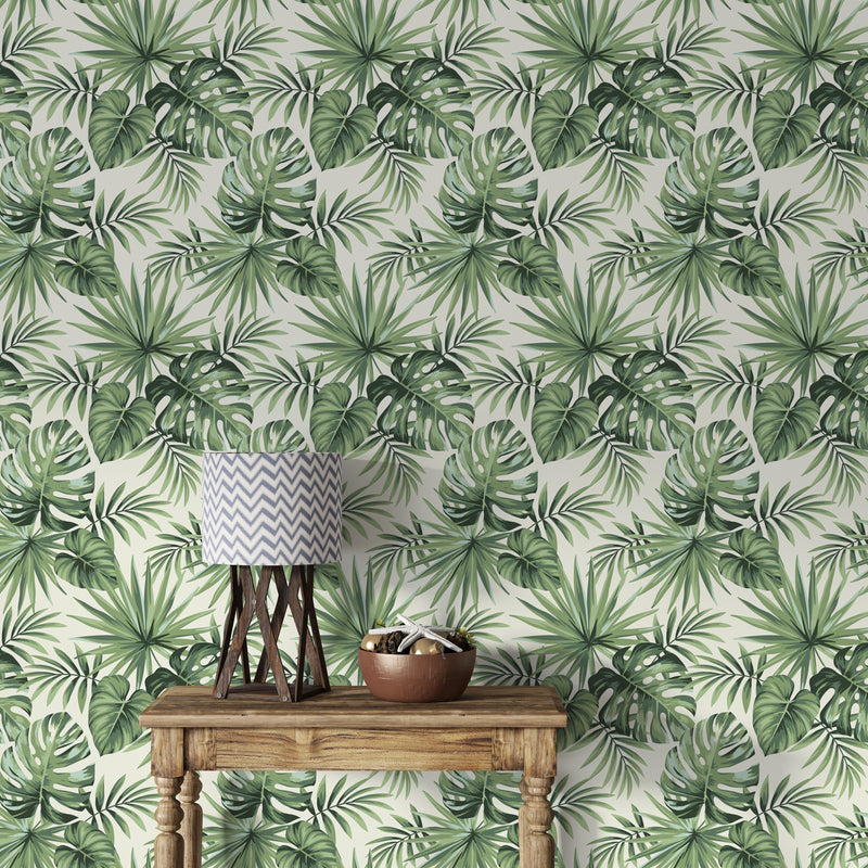 Green Leaf Wallpaper Peel and Stick