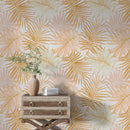 Golden Tropical Leaves Wallpaper Peel and Stick
