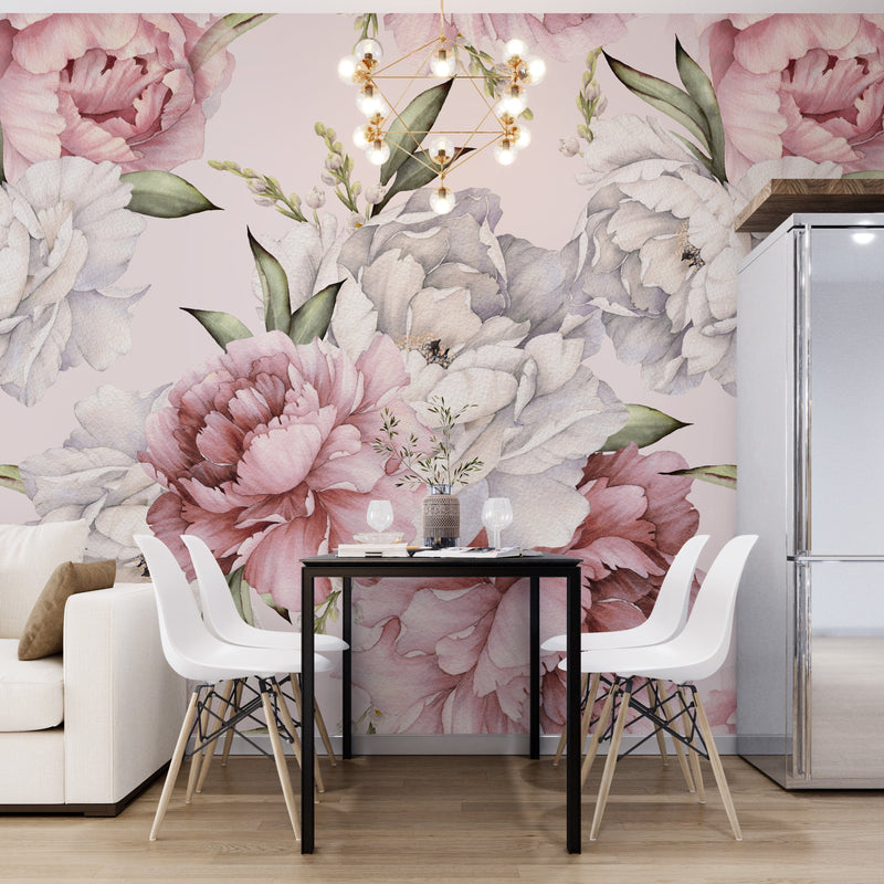 Light Pink Peony Wallpaper