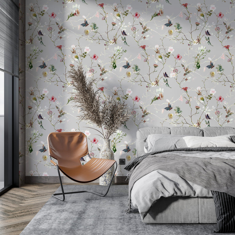 Garden Spring Flowers Removable Wallpaper