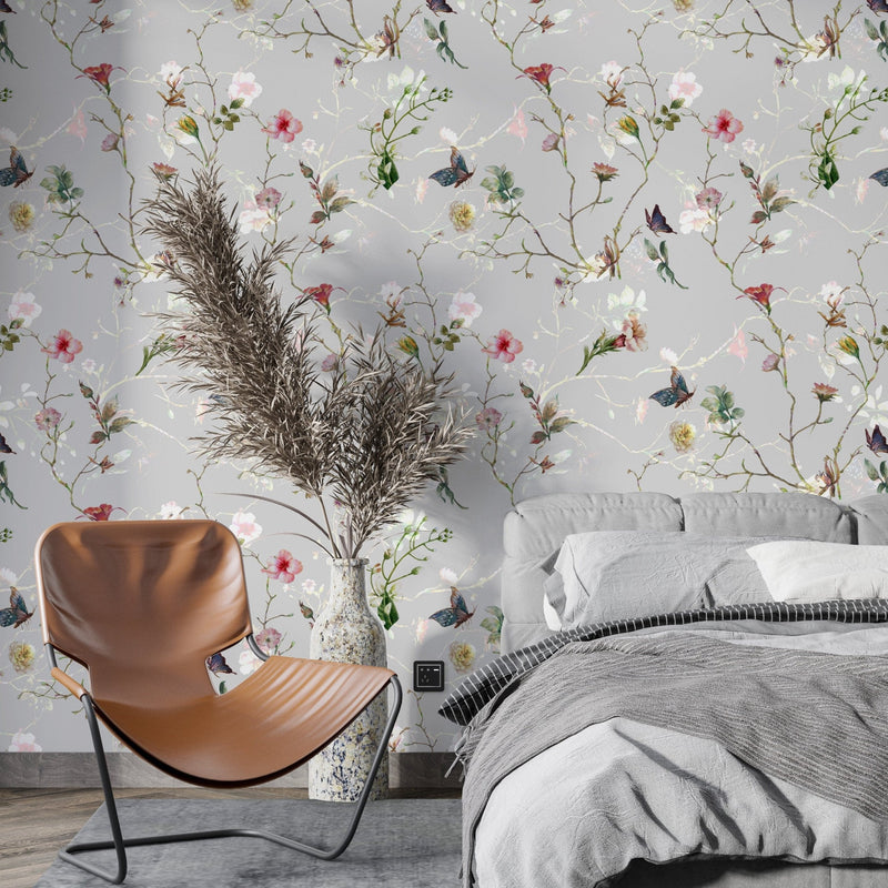 Garden Spring Flowers Removable Wallpaper