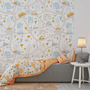 Cars and Trucks Playroom Wallpaper
