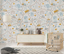 Cars and Trucks Playroom Wallpaper