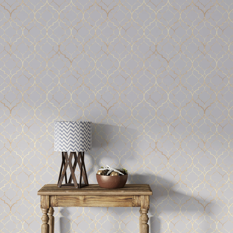 Beige Geometric Wallpaper