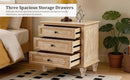 28" Wood Nightstand with Charging Station by HouseOfZazla
