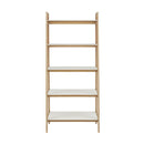 Parker - Bookcase With 5 Shelves - Off White / Natural by HouseOfZazla
