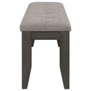 Erskin - Upholstered Dining Bench With Button Tufted Cushion - Dark Gray