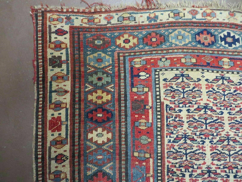 5' X 9' Antique Handmade Caucasian Kuba Wool Rug Veg Dye Runner Nice