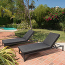 Modern Chaise Lounge With Water Resistant Fabric Cushions by HouseOfZazla