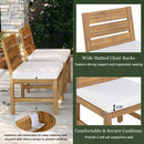 U_STYLE Farmhouse 5-Piece Outdoor Patio Dining Set with Adjustable Legs by HouseOfZazla