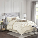 7 Piece Tufted Comforter Set Ivory King