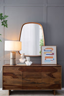 D16x24.4" Hammered Iron Table Lamp with Mango Wood