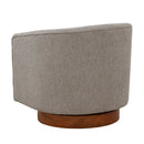 Miramar - Swivel Barrel Chair With Wooden Base by HouseOfZazla